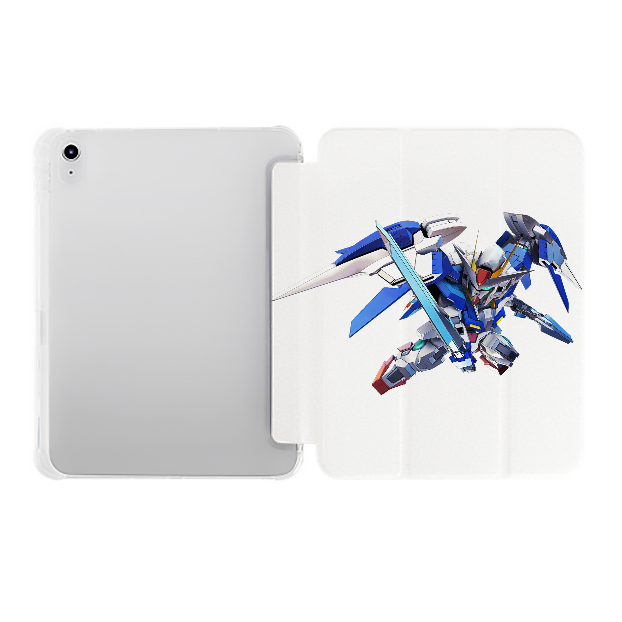 （画像用） 機動戦士ガンダム Mobile Suit Gundam IPad ケース ペン収納付き 三つ折りスタンド PUレザー×シリコン 対応機種9.5/10.5/10.9インチ